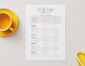 Simple monthly budget planner